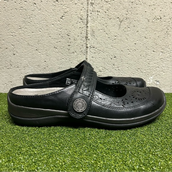 Earth Shoes Earth Kara Hopper Black Mary Jane Slip On Mules Shoes
